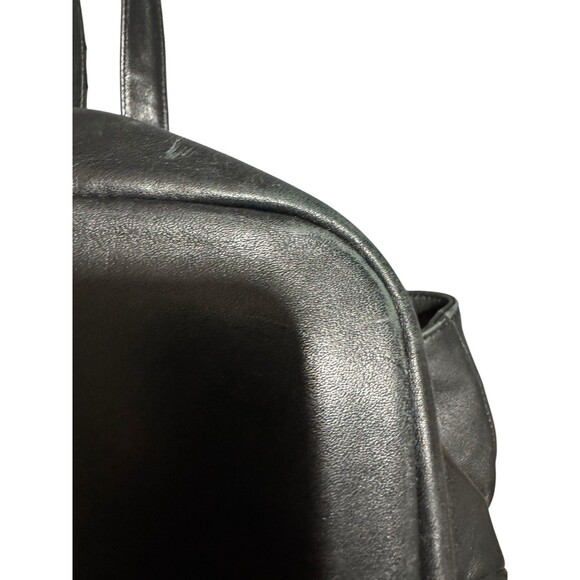 Tumi Weekender Bag Black Leather Tote Travel 18x17x8 - Picture 7 of 16